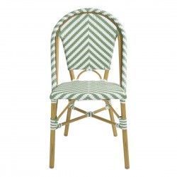 Chaises style parisien en polyrotin PE Bolero vert clair (lot de 2) 2