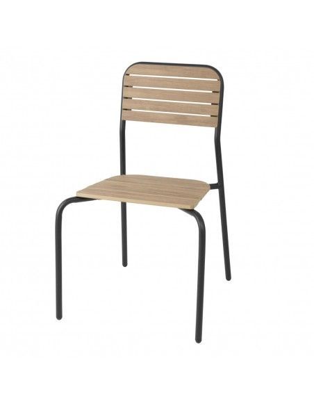 Chaises d'extérieur effet bois Bolero Santorini (lot de 4)