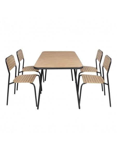Chaises d'extérieur effet bois Bolero Santorini (lot de 4)