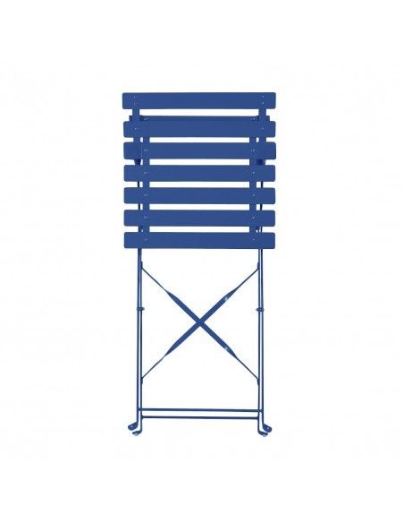 Chaises de terrasse pliantes Bolero Perth bleu marine foncé (lot de 2)