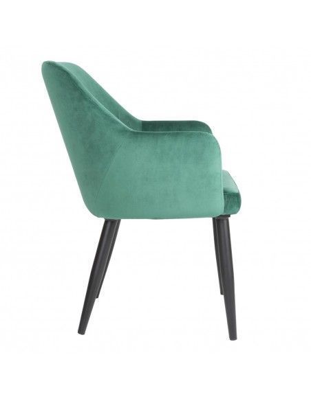 Chaises en velours Bolero Lia vertes (lot de 2)