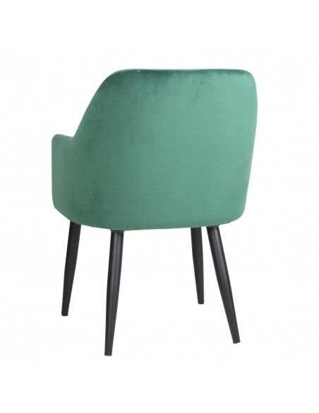 Chaises en velours Bolero Lia vertes (lot de 2)
