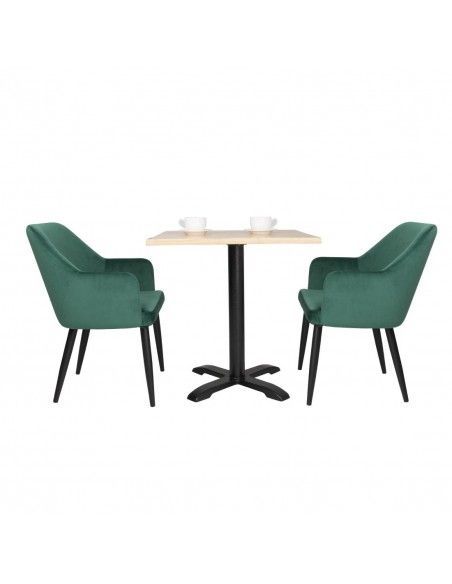 Chaises en velours Bolero Lia vertes (lot de 2)