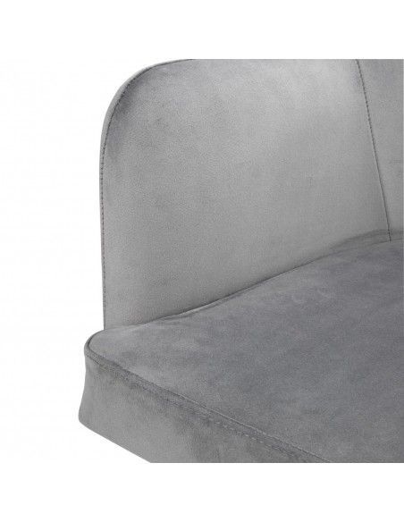 Chaises en velours Bolero Lia grises (lot de 2)