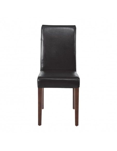 Chaises en simili cuir Bolero noires (Lot de 2)