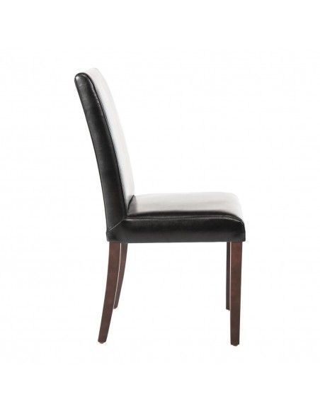 Chaises en simili cuir Bolero noires (Lot de 2)