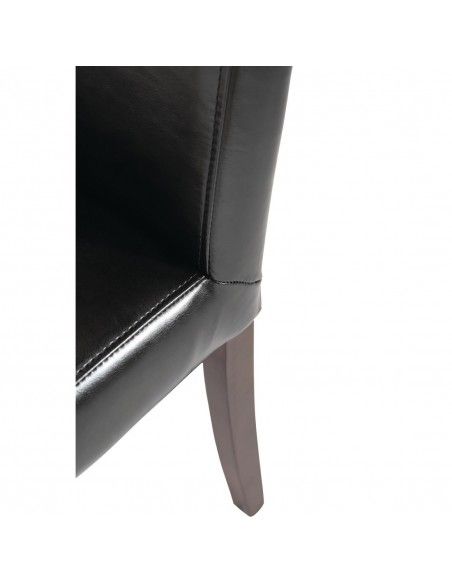 Chaises en simili cuir Bolero noires (Lot de 2)