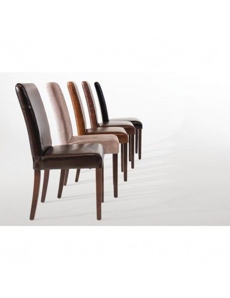 Chaises en simili cuir Bolero noires (Lot de 2)