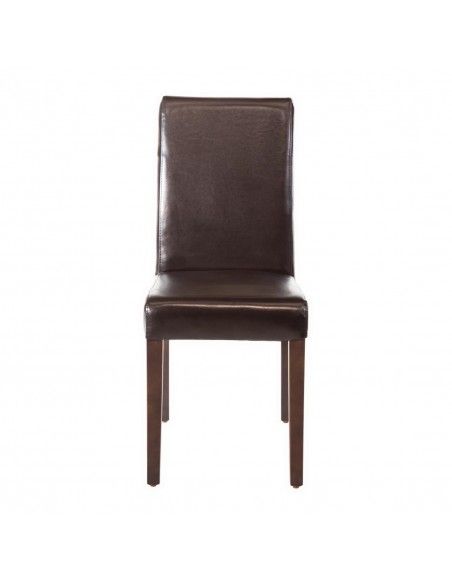 Chaises en simili cuir Bolero marron foncé (Lot de 2)