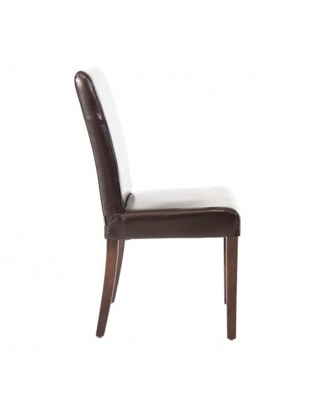 Chaises en simili cuir Bolero marron foncé (Lot de 2)