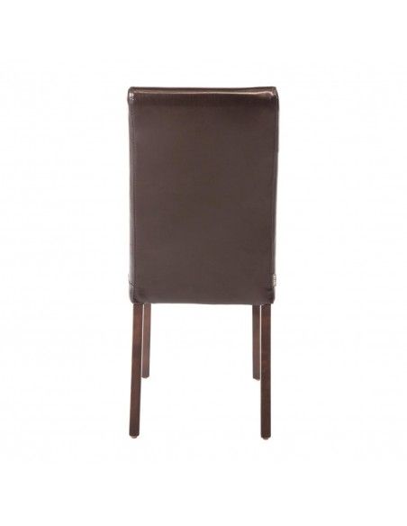 Chaises en simili cuir Bolero marron foncé (Lot de 2)