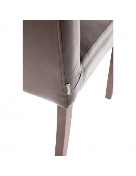 Chaises en simili cuir Bolero marron foncé (Lot de 2)