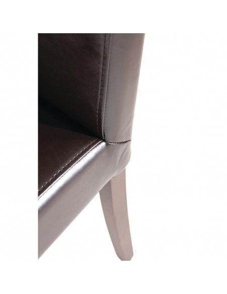 Chaises en simili cuir Bolero marron foncé (Lot de 2)