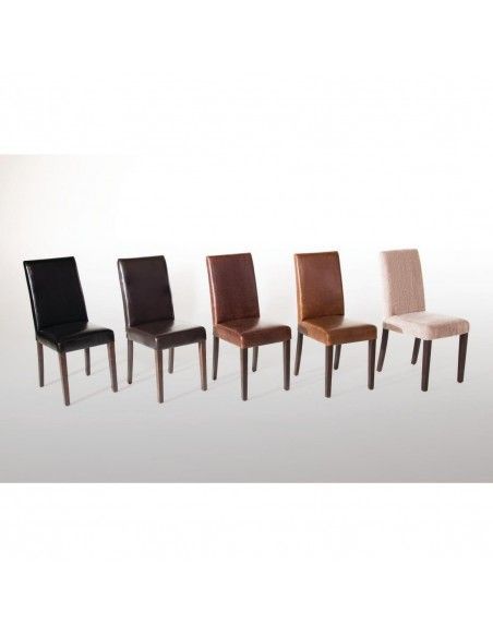 Chaises en simili cuir Bolero marron foncé (Lot de 2)