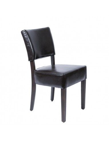 Chaises confortables en simili cuir Bolero marron foncé (Lot de 2)