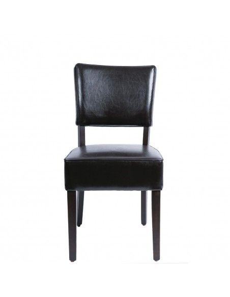 Chaises confortables en simili cuir Bolero marron foncé (Lot de 2)