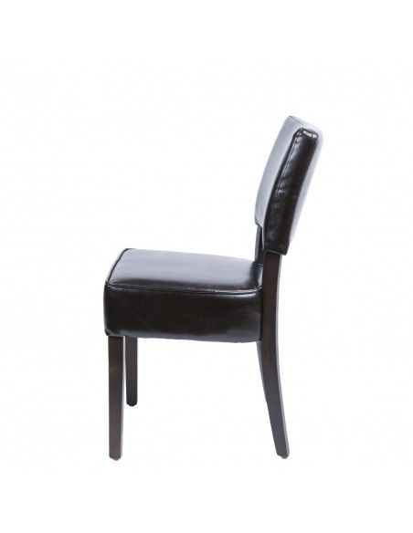 Chaises confortables en simili cuir Bolero marron foncé (Lot de 2)