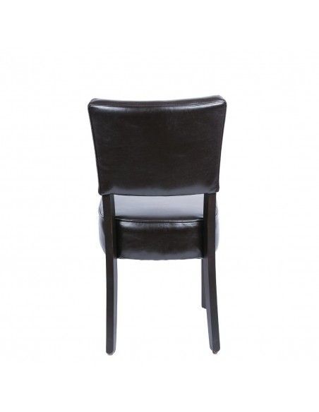 Chaises confortables en simili cuir Bolero marron foncé (Lot de 2)