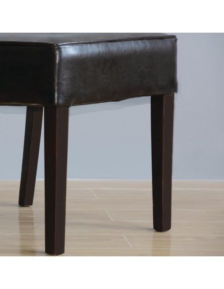 Chaises confortables en simili cuir Bolero marron foncé (Lot de 2)