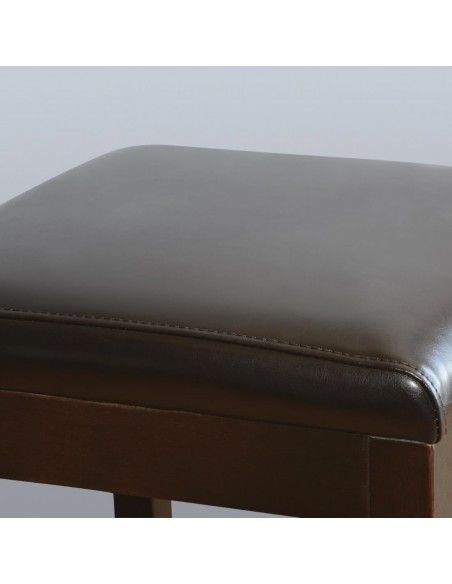 Tabourets de bar haut en simili cuir Bolero noirs (Lot de 2)