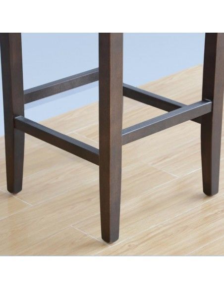 Tabourets de bar haut en simili cuir Bolero noirs (Lot de 2)