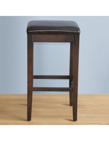 Tabourets de bar haut en simili cuir Bolero noirs (Lot de 2)