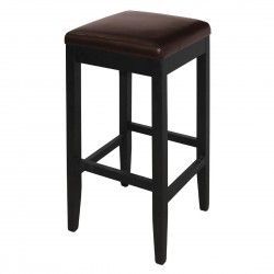 Tabourets de bar haut en simili cuir Bolero marron foncé (Lot de 2)