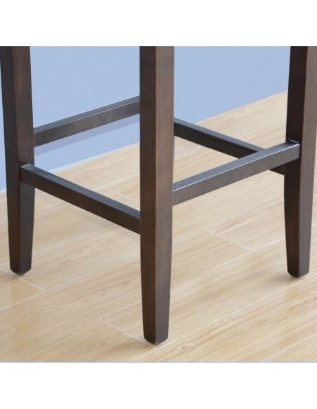 Tabourets de bar haut en simili cuir Bolero marron foncé (Lot de 2)