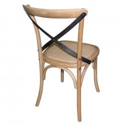 Chaises en bois patiné avec dossier croisé Bolero naturel (Lot de 2) 2