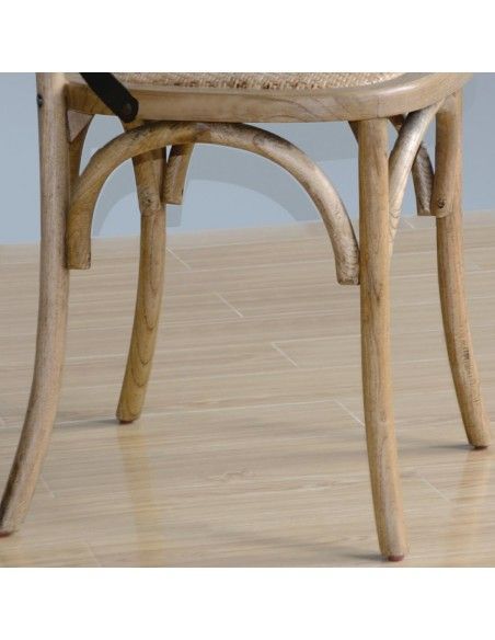 Chaises en bois patiné avec dossier croisé Bolero naturel (Lot de 2)