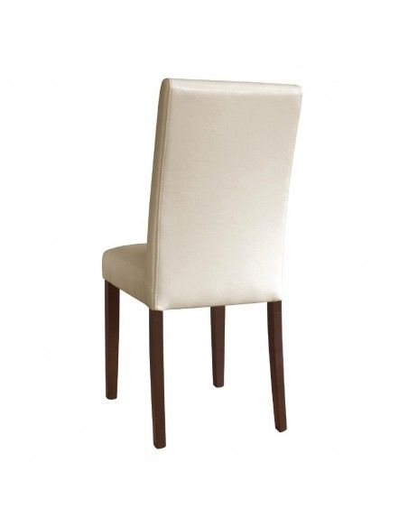 Chaises en simili cuir Bolero crème (Lot de 2)