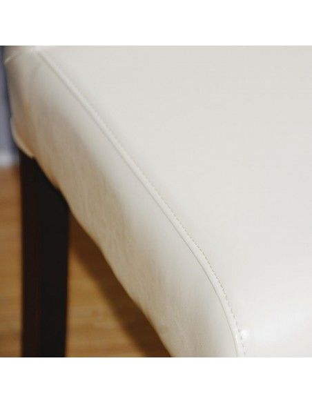 Chaises en simili cuir Bolero crème (Lot de 2)