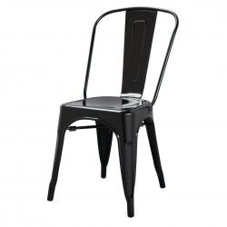 Chaises en acier noir Bolero Bistro (lot de 4) 2