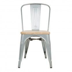 Chaises en acier avec assise en bois Bolero (lot de 4) 2
