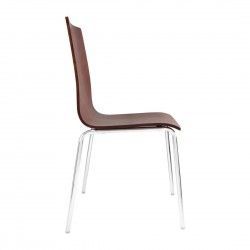 Chaises dossier carré marron foncé Bolero (lot de 4) 2
