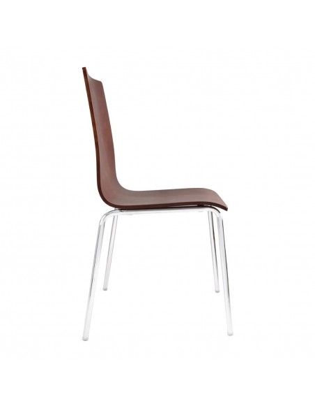 Chaises dossier carré marron foncé Bolero (lot de 4)