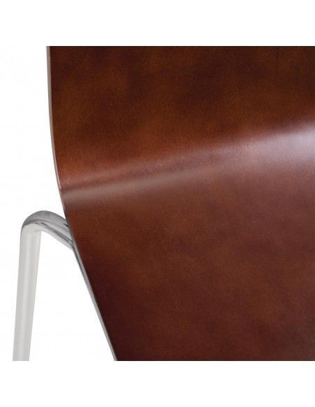 Chaises dossier carré marron foncé Bolero (lot de 4)