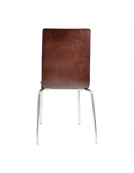 Chaises dossier carré marron foncé Bolero (lot de 4)