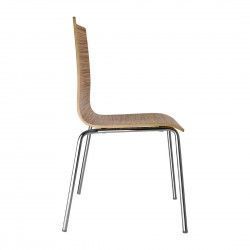 Chaise dossier carré zebrano Bolero lot de 4 2