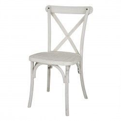 Chaises en résine à dossier croisé Bolero Manhattan blanches (lot de 4)