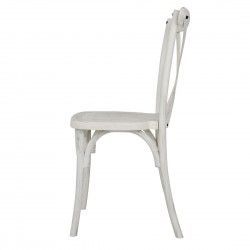Chaises en résine à dossier croisé Bolero Manhattan blanches (lot de 4) 2