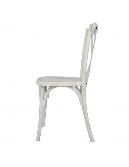 Chaises en résine à dossier croisé Bolero Manhattan blanches (lot de 4)