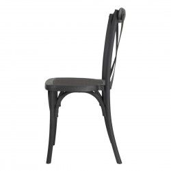 Chaises en résine à dossier croisé Manhattan Bolero noires (lot de 4) 2