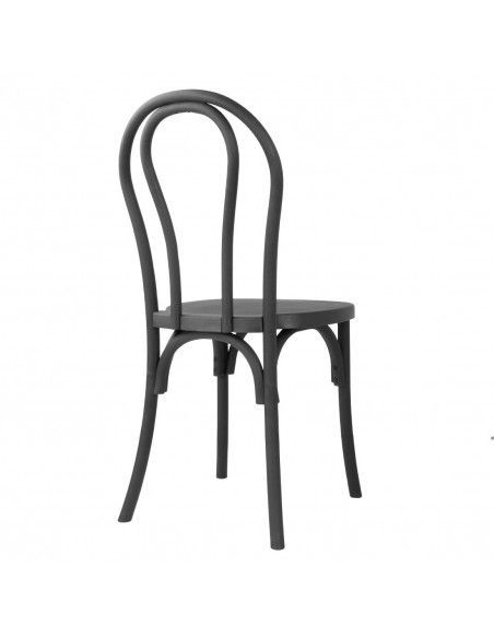 Chaises en résine style bois courbé Bolero Soho noires (lot de 4)