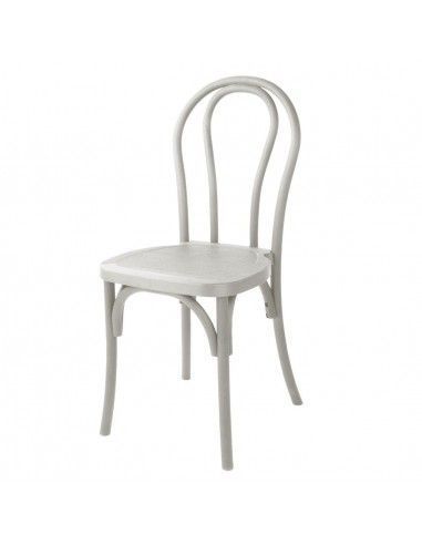 Chaises en résine style bois courbé Bolero Soho blanches (lot de 4)