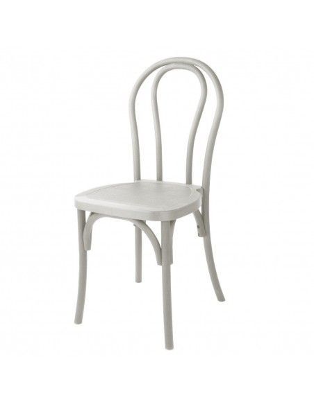 Chaises en résine style bois courbé Bolero Soho blanches (lot de 4)