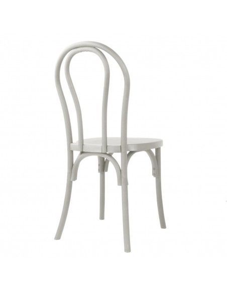 Chaises en résine style bois courbé Bolero Soho blanches (lot de 4)