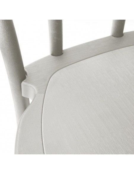 Chaises en résine style bois courbé Bolero Soho blanches (lot de 4)