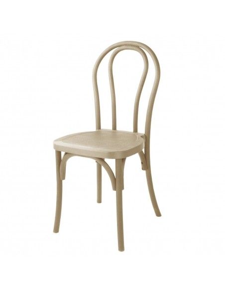 Chaises en résine style bois courbé Bolero Soho coloris naturel (lot de 4)