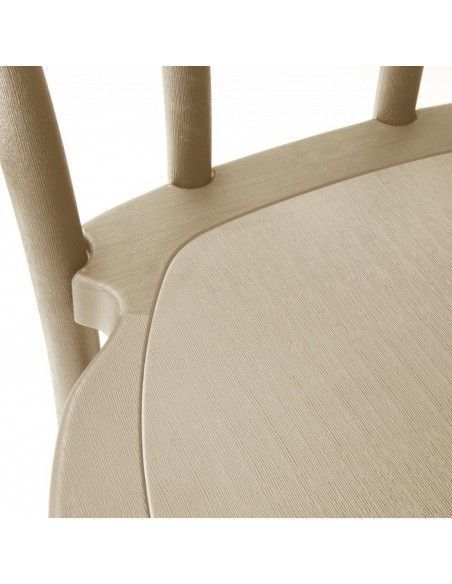 Chaises en résine style bois courbé Bolero Soho coloris naturel (lot de 4)